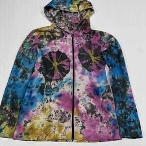 Kathmandu Imports Jacket Womens M/L Tie Dye Hooded Full Zip Hippie Boho Festival